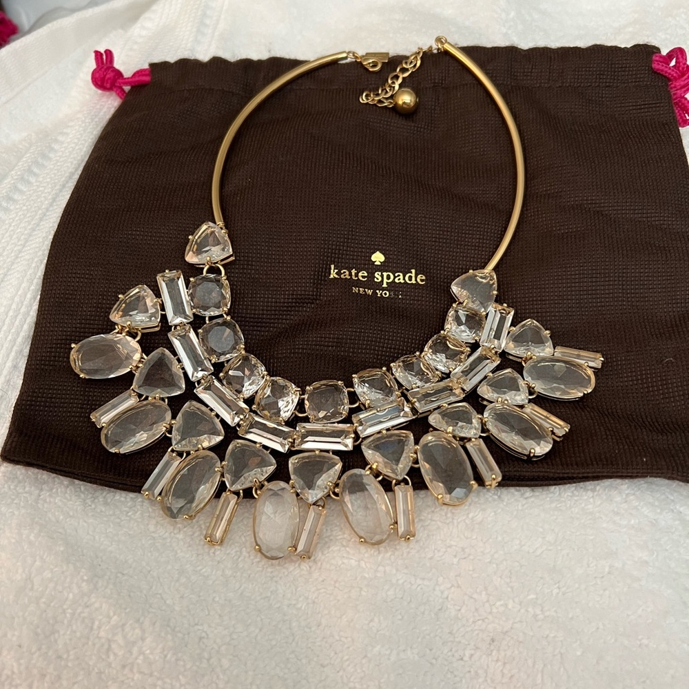 Boutique item not outlet 
2015 Katespade crystal & gold plated statement pieces
